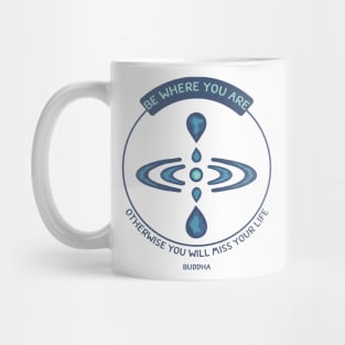 Mindfulness Symbol and Buddha Quote Mug